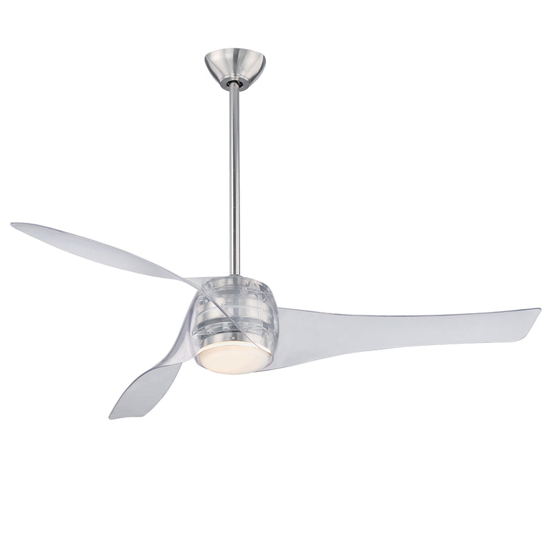 Minka Aire Artemis F803DL-TL 58-Inch LED Indoor Smart Ceiling Fan in Translucent with Remote