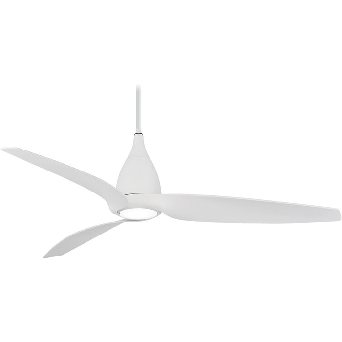 Minka Aire F831L-WHF Tear Flat White 60" LED Ceiling Fan with Remote Control