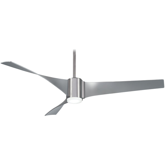 Minka Aire F832L-BN/SL Triple Brushed Nickel 60" Ceiling Fan with Remote Control