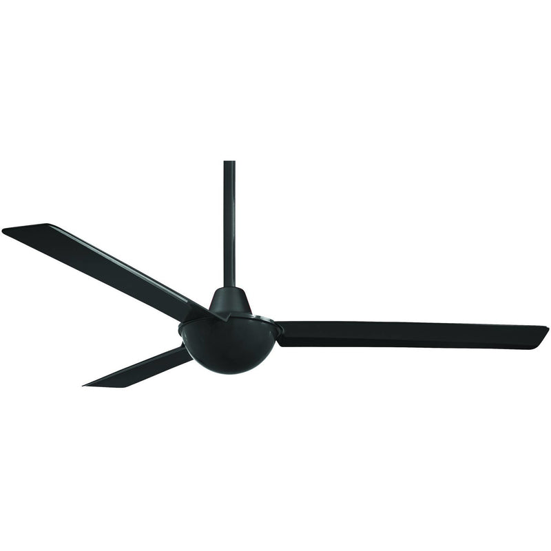 Minka Aire Kewl F833-BK 52-Inch Modern Ceiling Fan in Black with Wall Control - ALCOVE LIGHTING