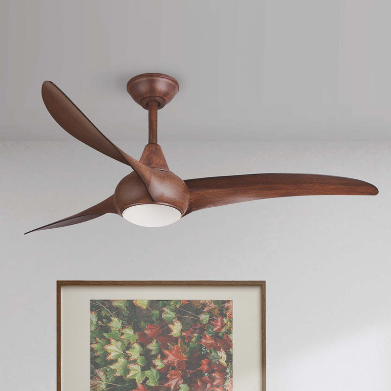 Minka Aire Light Wave 52 in. LED Indoor Distressed Koa Ceiling Fan with Remote - ALCOVE LIGHTING