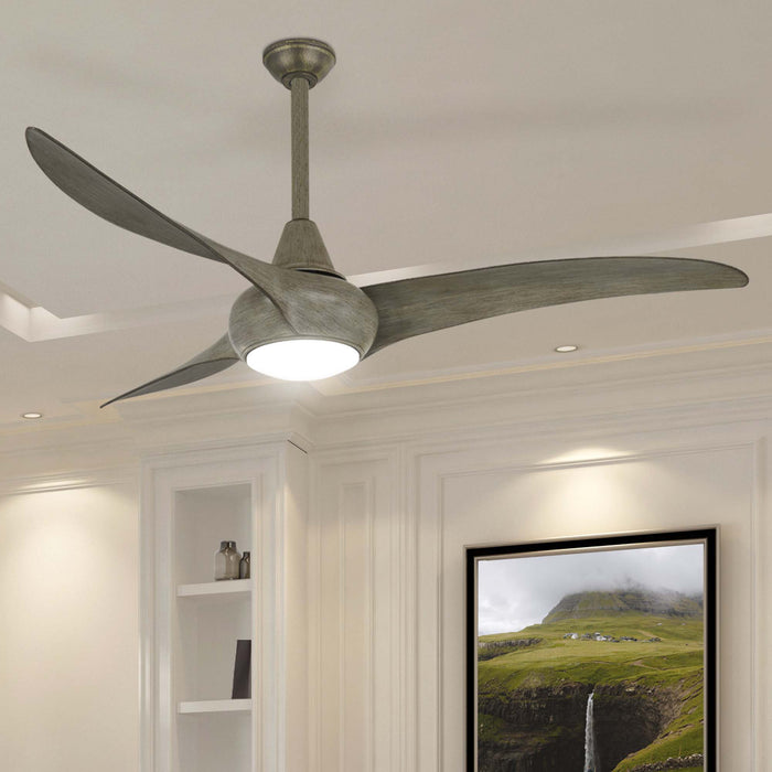 Minka Aire Light Wave 52 in. LED Indoor Driftwood Ceiling Fan with Remote