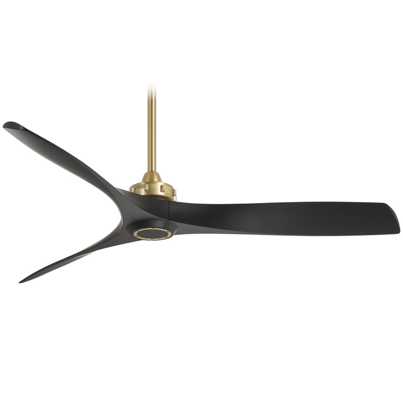 Minka Aire Aviation F853-SBR/CL 60-Inch Indoor Modern Ceiling Fan in Soft Brass with Coal Blades and Remote