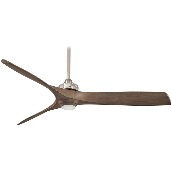 Minka Aire Aviation 60 in. LED Indoor Brushed Nickel Ceiling Fan with Ash Maple - ALCOVE LIGHTING