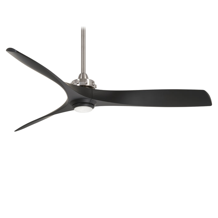 Minka Aire F853L-BN/CL Aviation Brushed Nickel 60" LED Ceiling Fan with Remote C