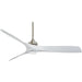 Minka Aire F853L-BN/WH Aviation LED Brushed Nickel 60" Ceiling Fan with Remote - ALCOVE LIGHTING