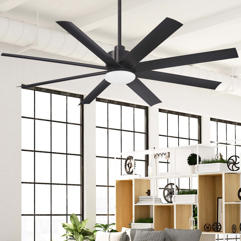 Minka Aire F888L-CL Slipstream 65 in. LED Outdoor Coal Ceiling Fan with Remote