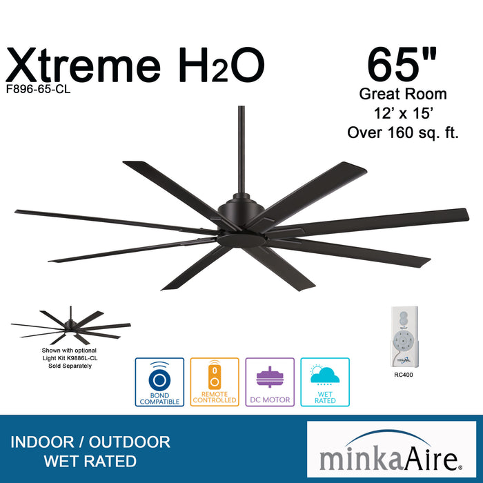 Minka Aire Xtreme H2O 65 in. Indoor/Outdoor Coal Ceiling Fan with Remote