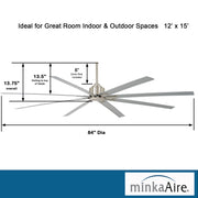Minka Aire F896-84-BNW Xtreme H2O