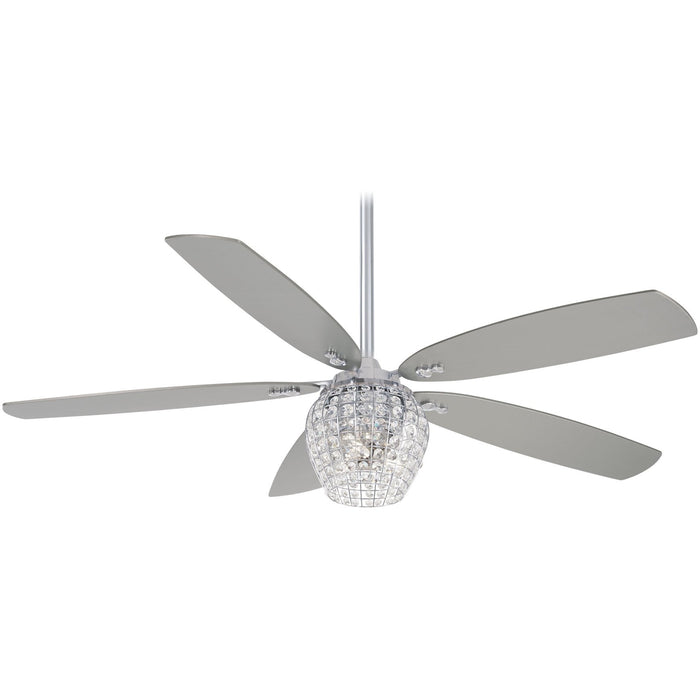 Minka Aire F902L-CH Bling Chrome 56" LED Ceiling Fan with Remote Control