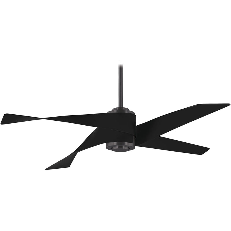 Minka Aire F903L-GM/MBK Artemis IV Gun Metal 64" Ceiling Fan with Remote Control