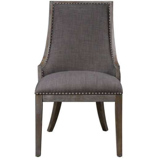 Uttermost 23305 Aidrian Charcoal Gray Accent Chair