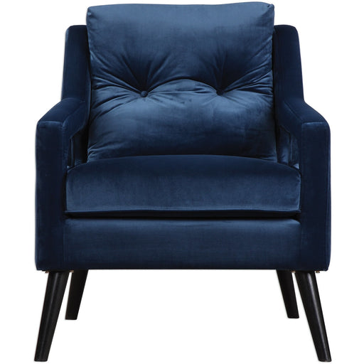 Uttermost 23318 O'Brien Blue Velvet Armchair