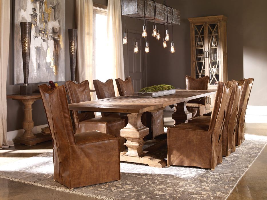 Uttermost Delroy Armless Chairs, Cognac