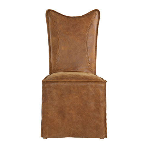 Uttermost Delroy Armless Chairs, Cognac