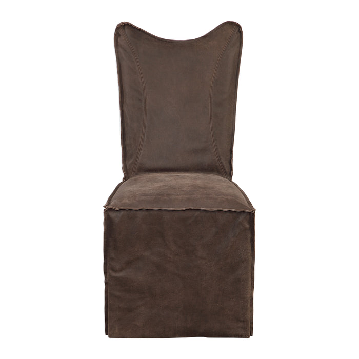 Uttermost Delroy Armless Chairs, Chocolate