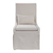 Uttermost 23493 Coley White Linen Armless Chair