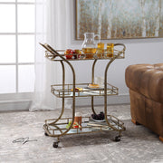 Uttermost 24876 Stassi Gold Serving Cart