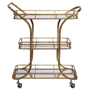 Uttermost 24876 Stassi Gold Serving Cart