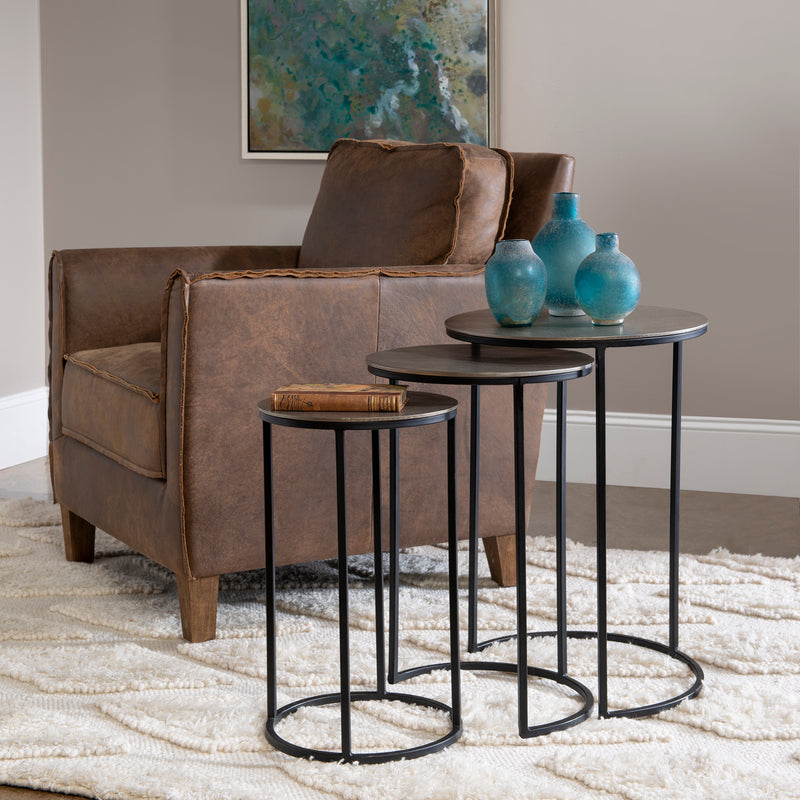 Uttermost 25057 Erik Metal Nesting Tables, Set of 3