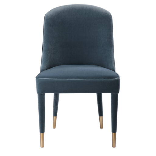 Uttermost Brie Armless Chair, Blue