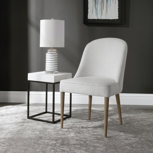 Uttermost Brie Armless Chair, White