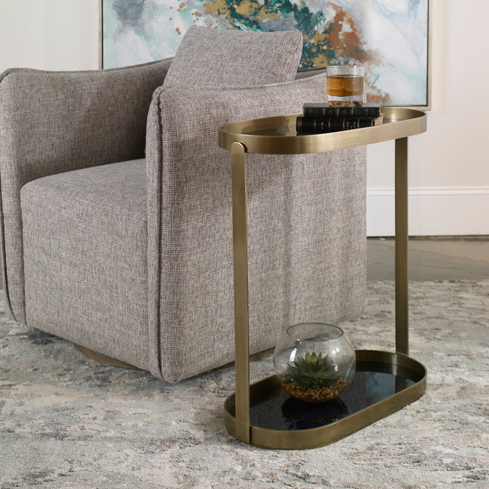 Uttermost 25081 Adia Antique Gold Side Table