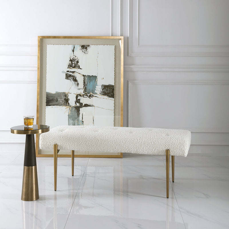 Uttermost 23572 Olivier White Bench