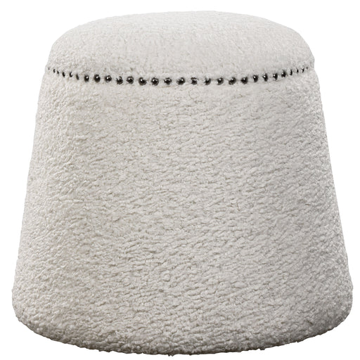 Uttermost 23574 Gumdrop White Ottoman 