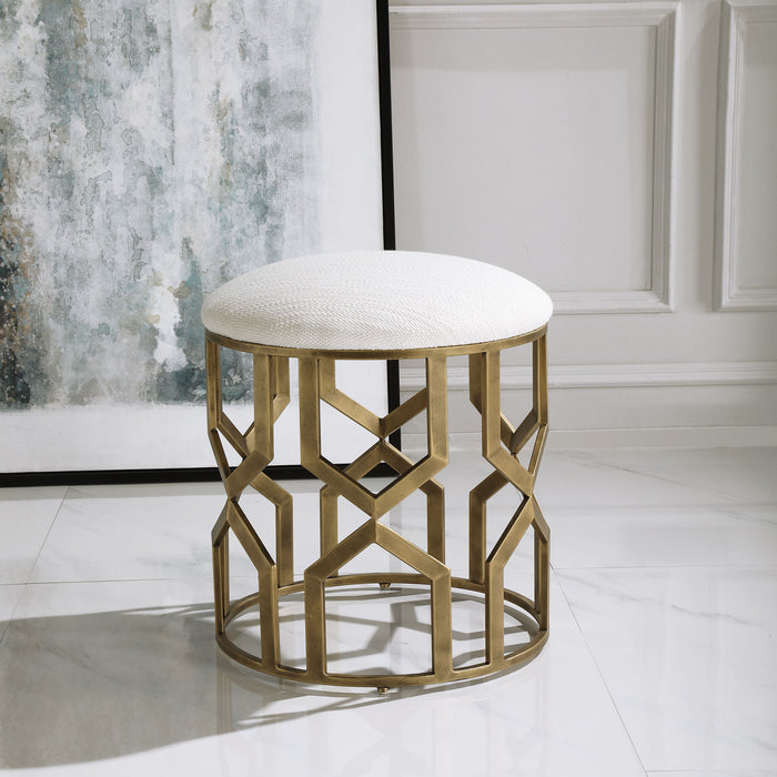 Uttermost 23579 Trellis Geometric Accent Stool