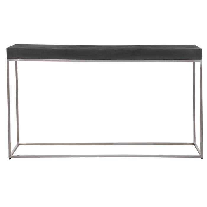 Uttermost Jase Black Concrete Console Table