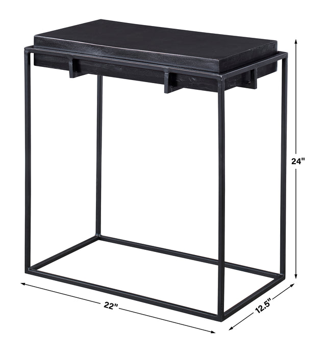 Uttermost Telone Modern Black Side Table