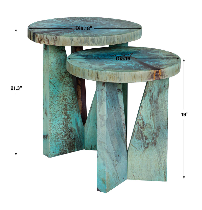 Uttermost Nadette Blue Nesting Tables
