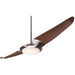 Modern Fan IC/AIR2 Bright Nickel 56" Ceiling Fan with Mahogany Blades and Remote Control - ALCOVE LIGHTING