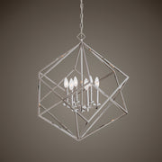 Uttermost 22122 Euclid 6 Light Nickel Cube Pendant