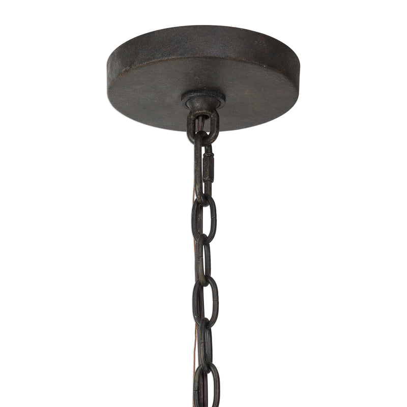 Uttermost 22133 Atwood 8 Light Wagon Wheel Pendant