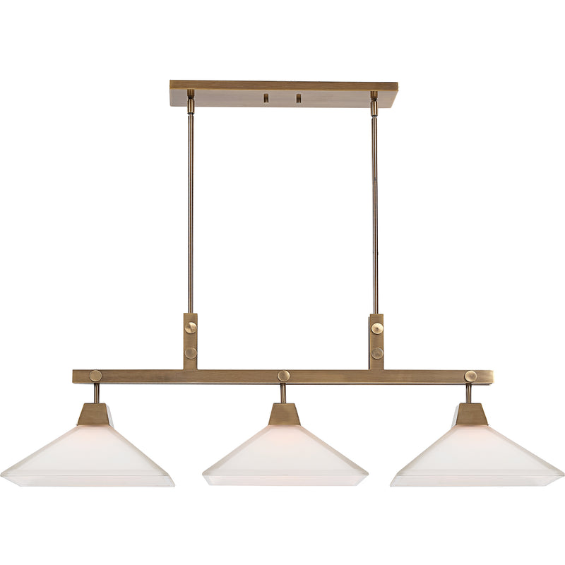 Uttermost Brookdale Industrial 3 Light Linear Chandelier
