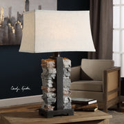 Uttermost 27806-1 Kodiak Stacked Stone Lamp