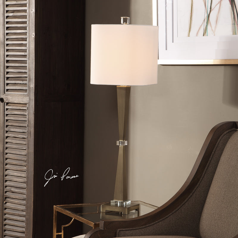 Uttermost 29618-1 Niccolai Antiqued Nickel Lamp