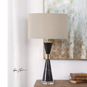 Uttermost 27886 Alastair Black Marble Table Lamp