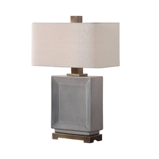 Uttermost 27905-1 Abbot Crackled Gray Table Lamp