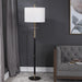 Uttermost 28196-1 Maud Aged Black Floor Lamp