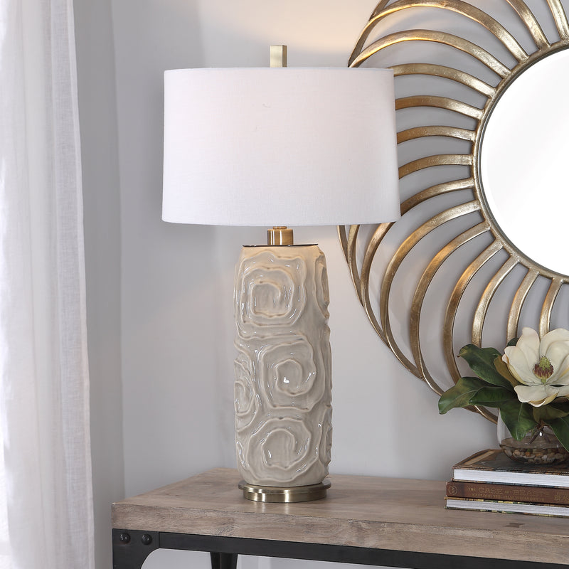 Uttermost 26379-1 Zade Warm Gray Table Lamp