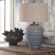 Uttermost 26228-1 Pelia Light Aqua Table Lamp