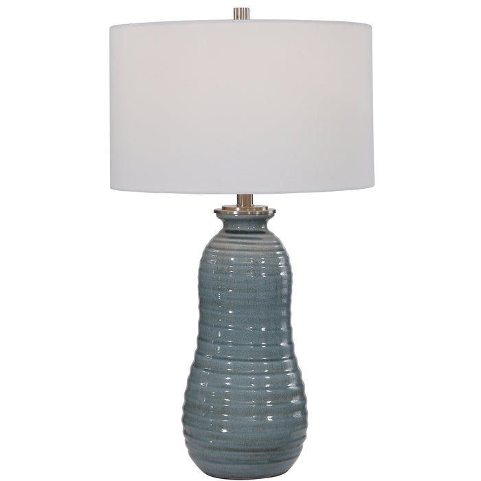 Uttermost 26362-1 Zaila Light Blue Table Lamp