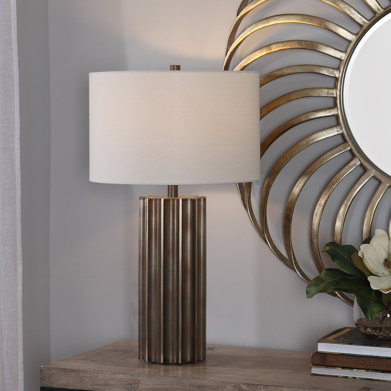 Uttermost 28264 Khalio Gun Metal Table Lamp