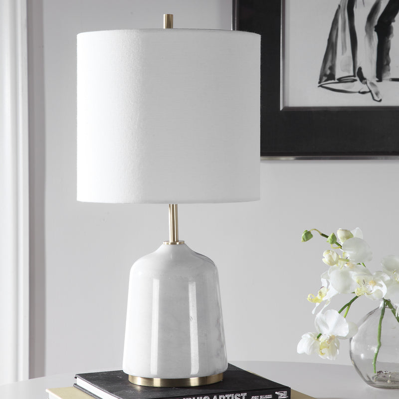 Uttermost 28332-1 Eloise White Marble Table Lamp