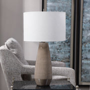 Uttermost 28394-1 Volterra Taupe-Gray Table Lamp