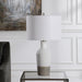 Uttermost 28398-1 Dakota White Crackle Table Lamp