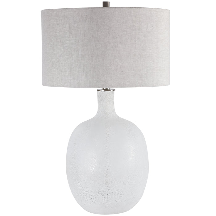 Uttermost Whiteout Mottled Glass Table Lamp